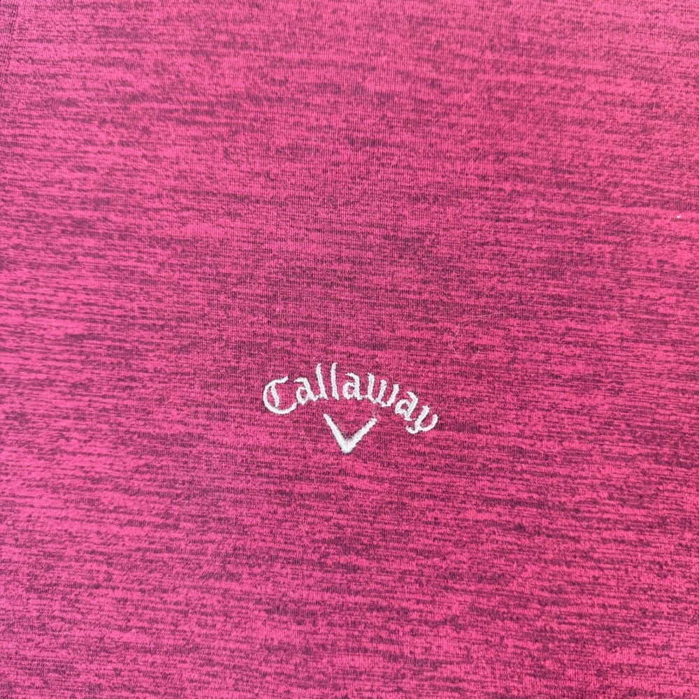 Callaway Mens XXL 1/4 Zip Golf Pullover Heather Burgundy Breathable Soft - Picture 7 of 13